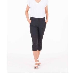 NWT INDYGENA (Now known as INDYEVA) FOS Black Capri Stretch Low Rise Pants Small